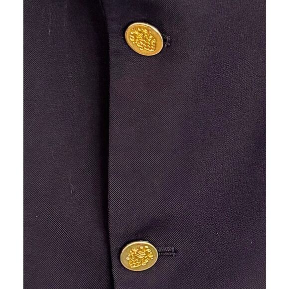 Joseph & Feiss Mens 48R Wool Navy Gold Button Blazer Suit Jacket Career Preppy - Picture 5 of 10